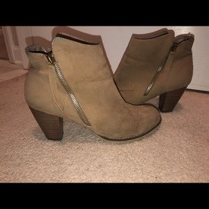 Tan booties